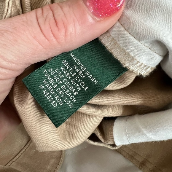 Lauren Ralph Lauren Tan slack capri pants womens 14 - Picture 8 of 8